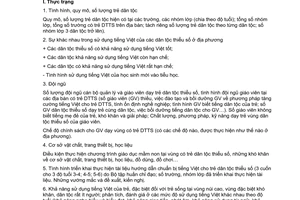 Công văn 2769/BGDĐT-GDMN 2015 Báo cáo tình hình tăng cường tiếng Việt cho trẻ dân tộc thiểu số