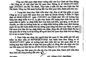 Công văn 5259/TCHQ-GSQL 2015 tờ khai hải quan xe ô tô xe gắn máy nhập khẩu tạm nhập khẩu