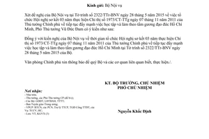 Công văn 4298/VPCP-KGVX 2015 tổ chức Hội nghị sơ kết 03 năm thực hiện Chỉ thị 1973/CT-TTg