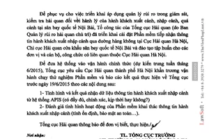 Công văn 5368/TCHQ-QLRR 2015 Phần mềm khai thác thông tin hành khách xuất nhập cảnh