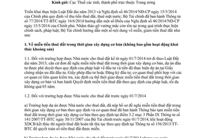 Công văn 7810/BTC-QLCS 2015 hướng dẫn miễn giảm tiền thuê đất