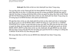 Công văn 1857/BHXH-CĐBHXH 2015 thông báo số sổ bảo hiểm xã hội ngưng giải quyết Hồ Chí Minh