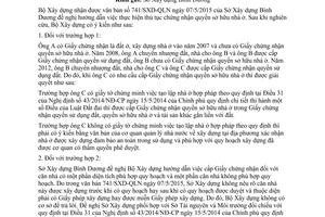 Công văn 47/BXD-QLN 2015 thủ tục chứng nhận quyền sở hữu nhà ở