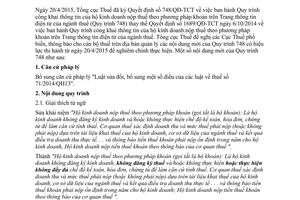 Công văn 2370/TCT-CC 2015 giới thiệu nội dung mới của Quy trình công khai thông tin hộ khoán