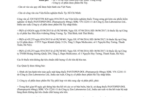 Công văn 10644/QLD-CL đình chỉ lưu hành mặt hàng thuốc không đạt tiêu chuẩn chất lượng 2015