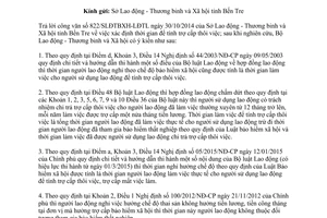 Công văn 2343/LĐTBXH-LĐTL 2015 xác định thời gian để tính trợ cấp thôi việc