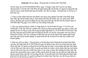 Công văn 2354/LĐTBXH-LĐTL 2015 hướng dẫn giải quyết chế độ cho người lao động