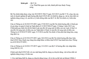 Công văn 8159/BTC-TCT 2015 thuế giá trị gia tăng thiết bị dụng cụ vật tư hóa chất xét nghiệm y tế