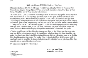 Công văn 1687/QLCL-CL2 2015 hướng dẫn cấp giấy chứng nhận an toàn thực phẩm