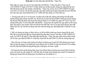 Công văn 1388/BXD-QHKT 2015 điều chỉnh quy hoạch Đô thị mới Phú Mỹ Bà Rịa Vũng Tàu