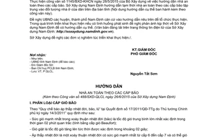 Công văn 488/SXD-QLCL nhà an toàn theo các cấp bão Nam Định