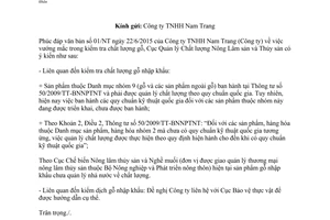 Công văn 1719/QLCL-CL2 2015 vướng mắc trong thông quan gỗ nhập khẩu