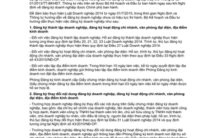 Công văn 4211/BKHĐT-ĐKKD 2015 hướng dẫn áp dụng quy định về đăng ký doanh nghiệp