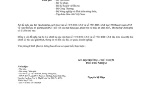 Công văn 4944/VPCP-KTTH thuế giá trị gia tăng mặt hàng gạo phân bón thức ăn chăn nuôi