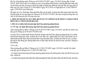 Công văn 2994/TCT-TNCN 2015 giới thiệu nội dung sửa đổi bổ sung Thông tư 92/2015/TT-BTC