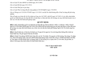 Quyết định 34/2015/QĐ-UBND thẩm quyền xác định đơn giá thuê đất Quảng Ngãi
