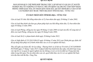 Quyết định 32/2015/QĐ-UBND quản lý người nghiện ma túy không có nơi cư trú ổn định Vũng Tàu