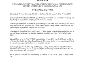 Quyết định 1546/QĐ-UBND 2015 phê duyệt đề án Quy hoạch phát triển thương mại Thừa Thiên Huế