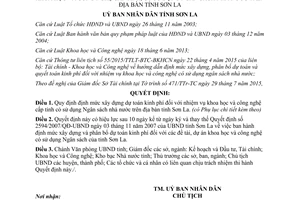 Quyết định 25/2015/QĐ-UBND định mức dự toán kinh phí nhiệm vụ Khoa học Công nghệ tỉnh Sơn La