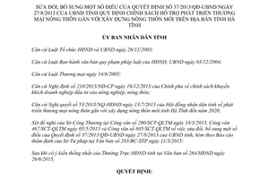 Quyết định 35/2015/QĐ-UBND phát triển thương mại gắn với xây dựng nông thôn mới Hà Tĩnh