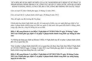 Nghị định 65/2015/NĐ-CP sửa đổi Nghị định xử phạt vi phạm hành chính đăng đưa tin sai sự thật