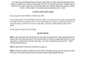 Quyết định 476/QĐ-UBND 2015 Phổ biến nội dung cơ bản của Công ước quốc tế về quyền dân sự Gia Lai