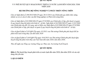 Quyết định 3195/QĐ-BNN-TCTS 2015 phê duyệt Quy hoạch phát triển cá nước lạnh 2020 tầm nhìn 2030