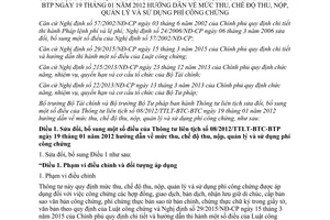 Thông tư liên tịch 115/2015/TTLT-BTC-BTP sửa đổi 08/2012/TTLT-BTC-BTC