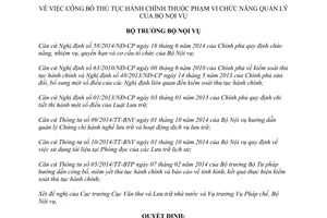 Quyết định 744/QĐ-BNV thủ tục hành chính thuộc phạm vi chức năng quản lý của Bộ Nội vụ
