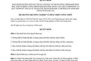 Quyết định 3194/QĐ-BNN-CN 2015 sử dụng chế phẩm sinh học làm đệm lót sinh học chăn nuôi lợn gà