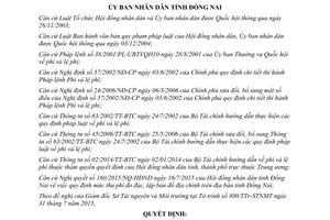 Quyết định 21/2015/QĐ-UBND phí đo đạc lập bản đồ địa chính Đồng Nai