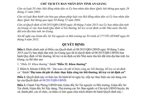 Quyết định 1628/QĐ-UBND 2015 đính chính 08/2015/QĐ-UBND tỉnh An Giang