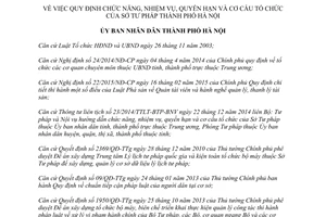 Quyết định 23/2015/QĐ-UBND chức năng nhiệm vụ quyền hạn cơ cấu tổ chức Sở Tư pháp Hà Nội