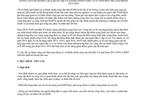 Kế hoạch 4129/KH-UBND nâng cao chỉ số hiệu quả quản trị hành chính công Bến Tre