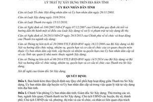 Quyết định 2836/QĐ-UBND Quy chế phối hợp quản lý trật tự xây dựng Bình Định 2015