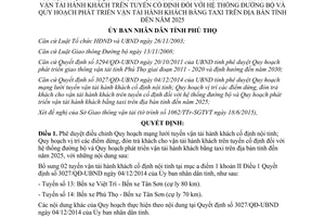 Quyết định 1866/QĐ-UBND 2015 tuyến vận tải hành khách cố định nội tỉnh đến 2025 Phú Thọ