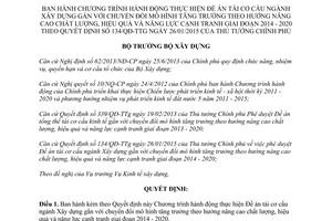 Quyết định 953/QĐ-BXD 2015 tái cơ cấu ngành Xây dựng theo Quyết định 134/QĐ-TTg