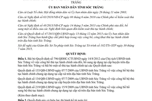 Quyết định 1843/QĐ-UBND thủ tục hành chính chung áp dụng tại cấp huyện cấp xã Sóc Trăng 2015