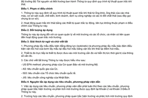 Thông tư 40/2015/TT-BTNMT Quy trình kỹ thuật quan trắc khí thải