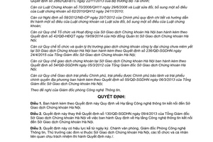 Quyết định 525/QĐ-SGDHN 2015 Hạ tầng Công nghệ thông tin kết nối Sở Giao dịch Chứng khoán Hà Nội