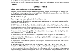 Thông tư 24/2015/TT-BTTTT Quy định về quản lý và sử dụng tài nguyên Internet
