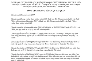 Quyết định 2435/QĐ-TCHQ 2015 trách nhiệm công chức hải quan thực hiện nghiệp vụ hải quan