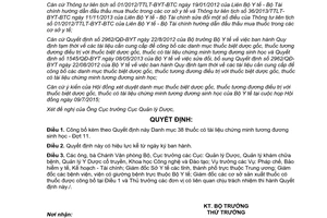 Quyết định 3477/QĐ-BYT 2015 Danh mục 38 thuốc có tài liệu chứng minh tương đương sinh học Đợt 11