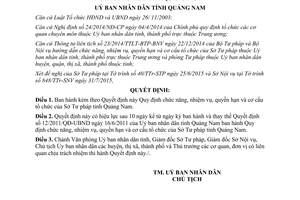 Quyết định 23/2015/QĐ-UBND chức năng nhiệm vụ quyền hạn cơ cấu tổ chức Sở Tư pháp Quảng Nam