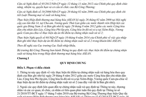 Thông tư 28/2015/TT-BCT thí điểm tự chứng nhận xuất xứ hàng hóa Hiệp định thương mại ASEAN