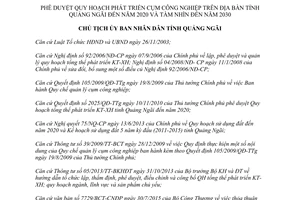 Quyết định 1428/QĐ-UBND phê duyệt Quy hoạch phát triển cụm công nghiệp Quảng Ngãi đến 2020