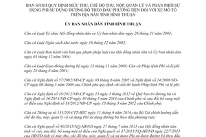 Quyết định 38/2015/QĐ-UBND mức thu nộp quản lý sử dụng phí sử dụng đường bộ Bình Thuận