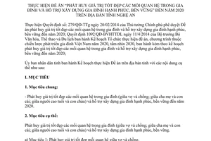 Kế hoạch 511/KH-UBND 2015 Phát huy giá trị tốt đẹp và hỗ trợ xây dựng gia đình hạnh phúc Nghệ An