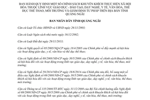 Quyết định 42/2015/QĐ-UBND xã hội hóa giáo dục y tế văn hóa thể dục môi trường Quảng Ngãi