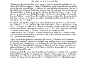 Chỉ thị 15/CT-UBND-NC giải quyết tình hình phức tạp ma túy trên tuyến biên giới Việt Lào Nghệ An